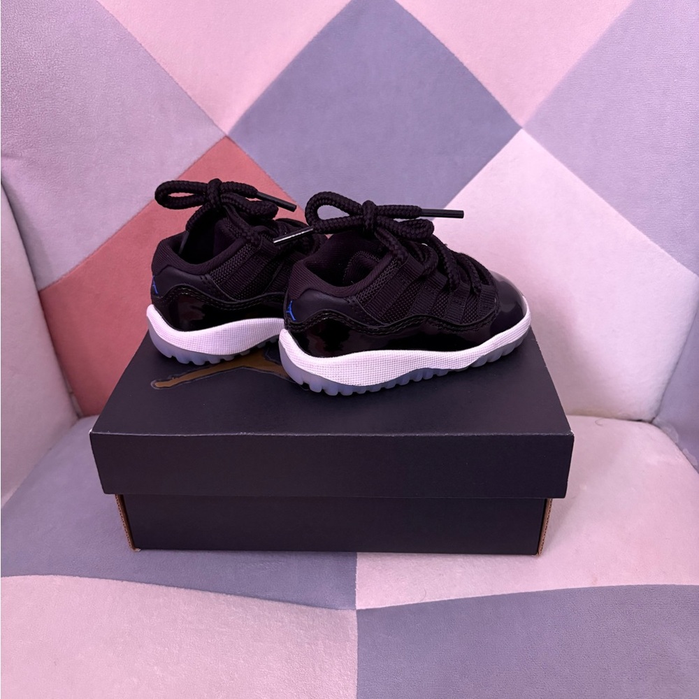 Jordan Kids Black Sneakers with White Soles
